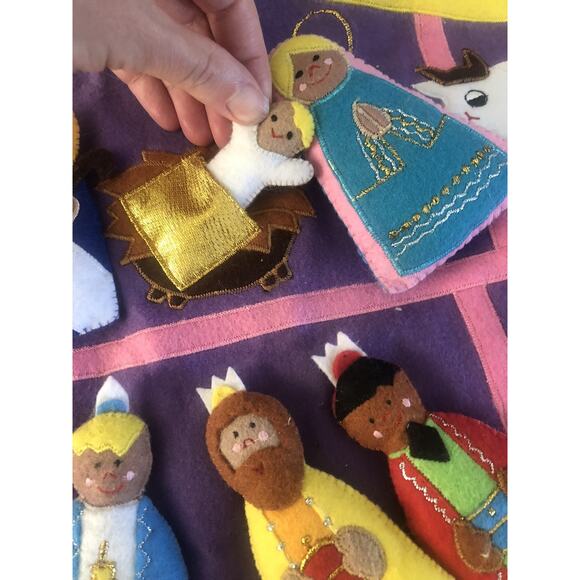 VTG Pockets of Learning Christmas Nativity Scene Walk Hanger Complete Hook Loop - Picture 4 of 10